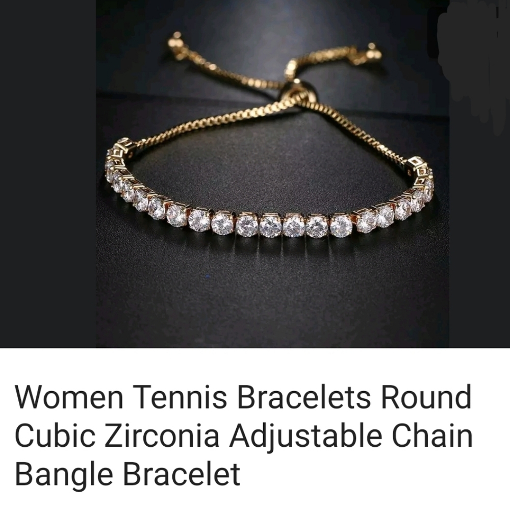 Flash sale CZ ROSE GOLD bolo CZ AAA tennis bracelet - Picture 2 of 3